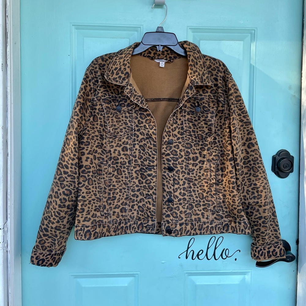Cheetah Jean Jacket